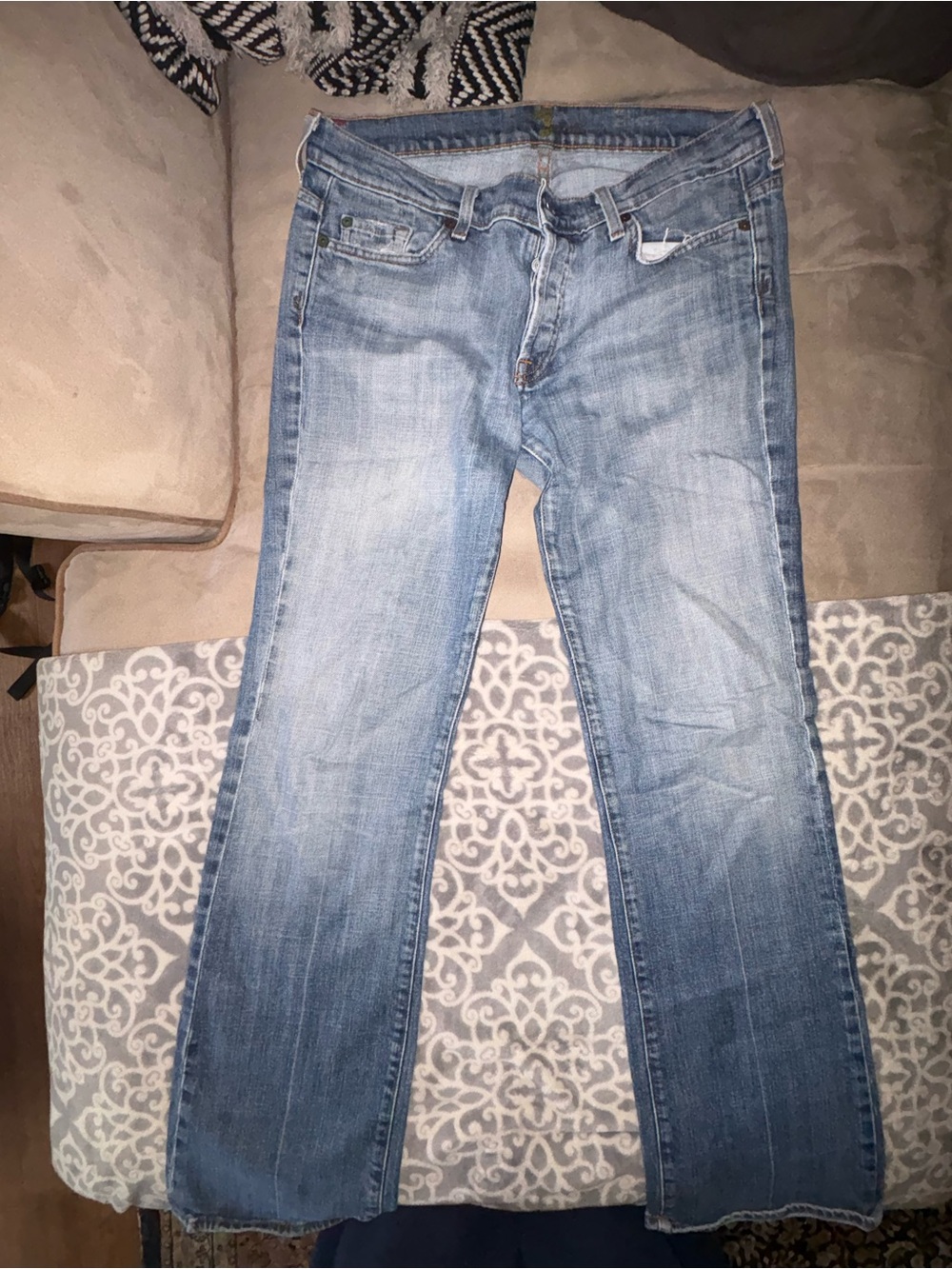 7 For All Mankind Light Blue Boot Cut Jeans